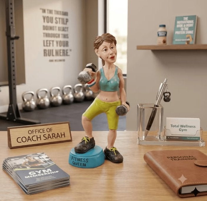 Vintage collectors figuur Fitness Queen (17cm)
