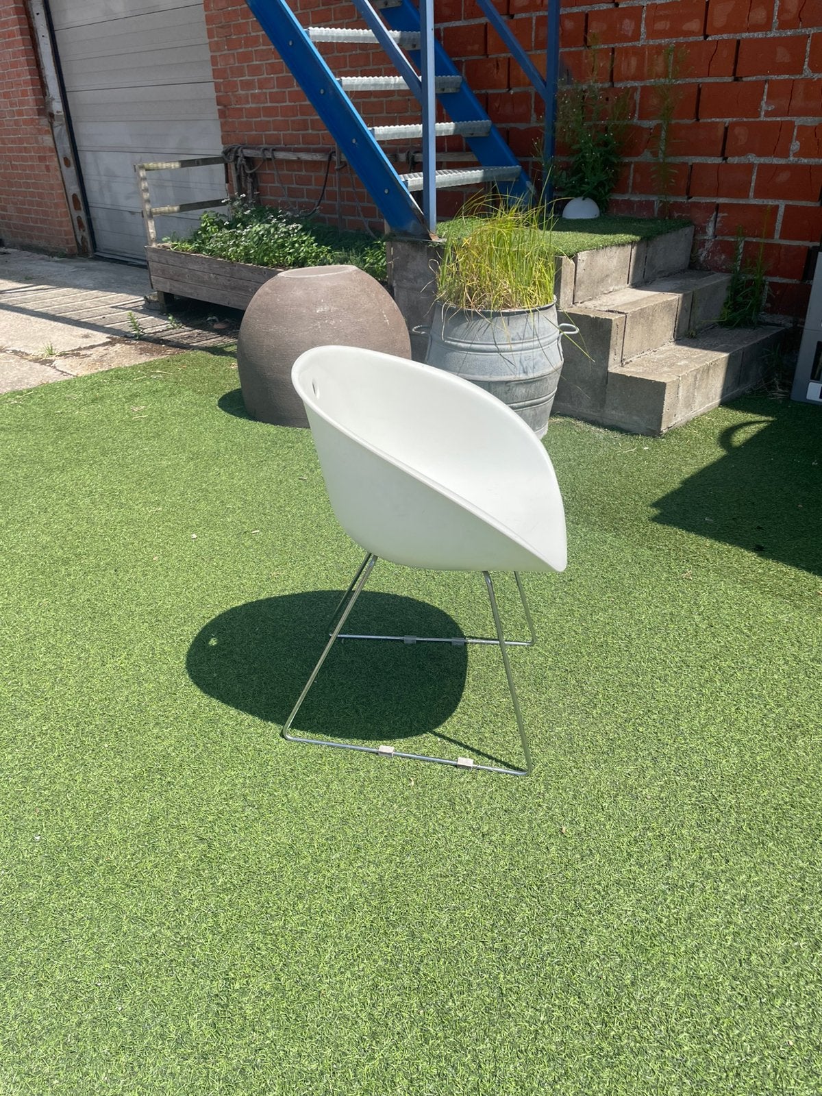 Kuipstoelen, Maison & Meubles, Chaises, Design, Métal, Enlèvement, Blanc