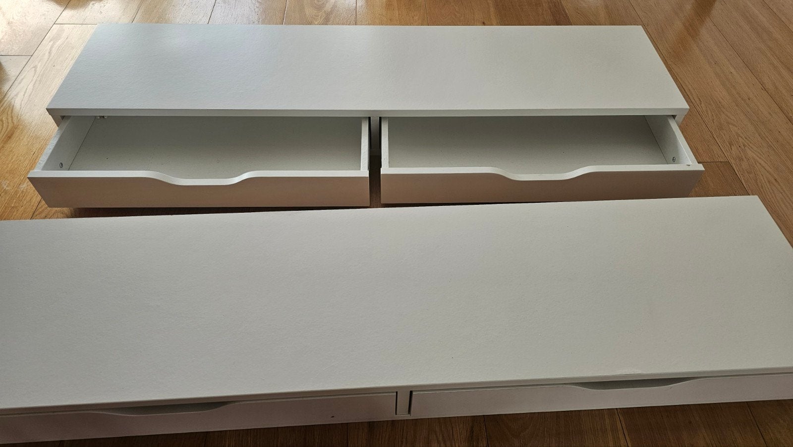 Meuble coiffeuse 2 tiroirs blanc IKEA, Maison & Meubles, Moins de 100 cm, Enlèvement, Utilisé, 50 à 100 cm