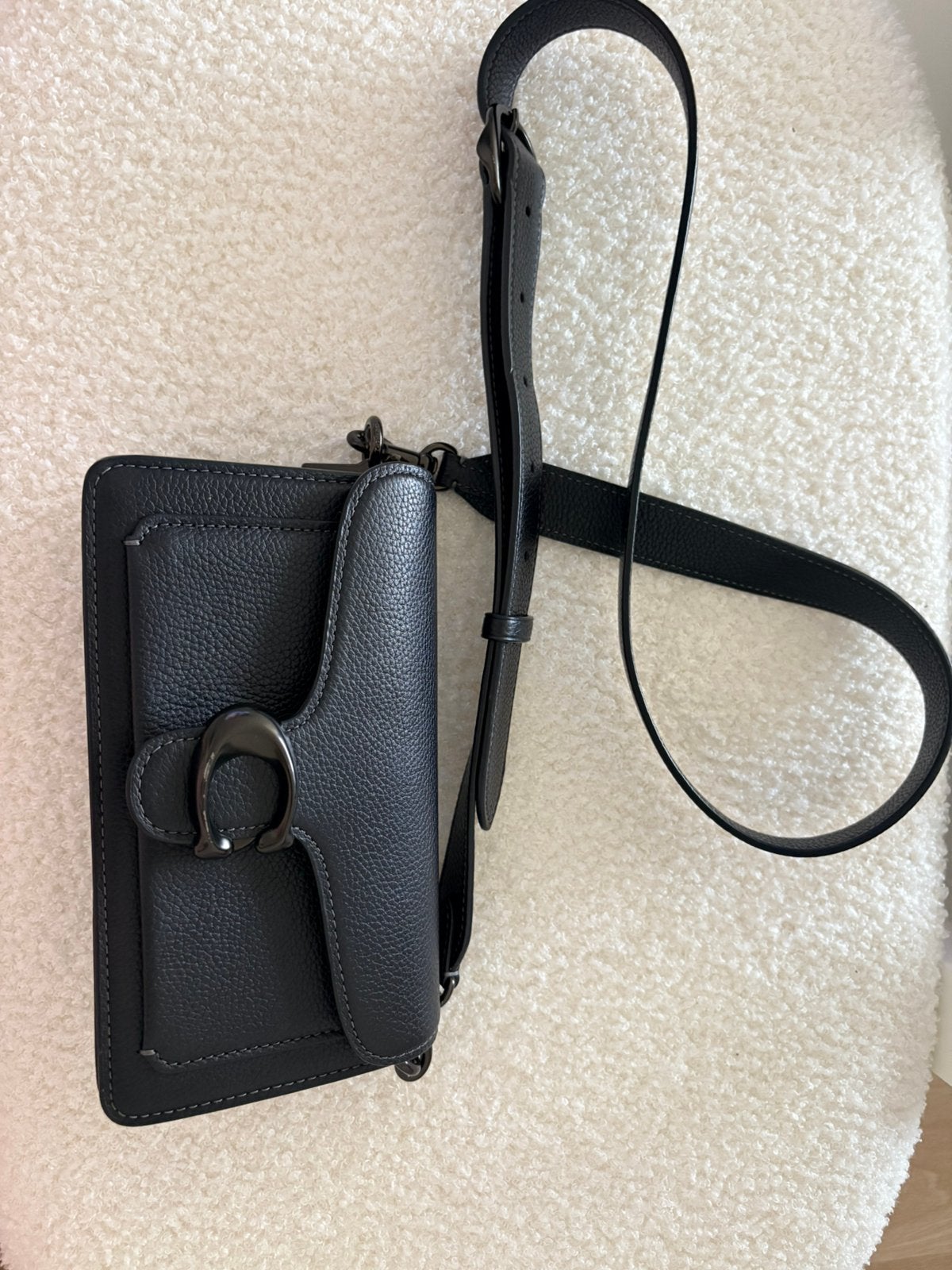 Coach Tabby shoulder bag / crossbody zwart leer, Enlèvement ou Envoi, Utilisé, Noir, Sac à main