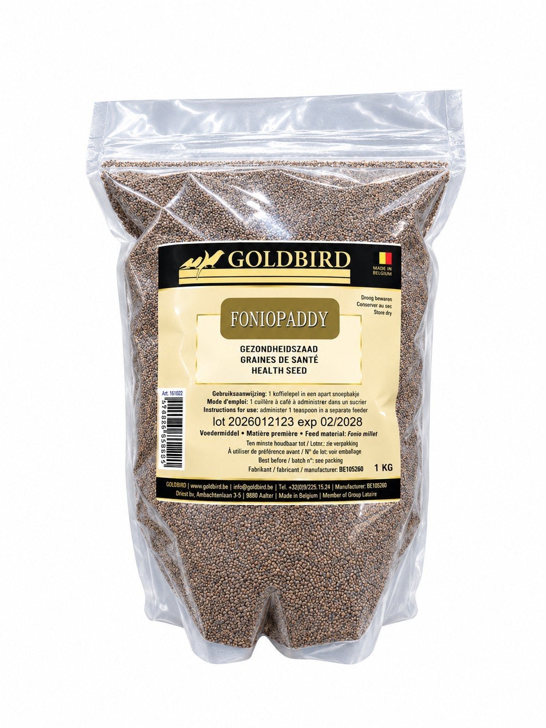 Foniopaddy 1kg GoldBird - Winkel en Webshop, Ophalen
