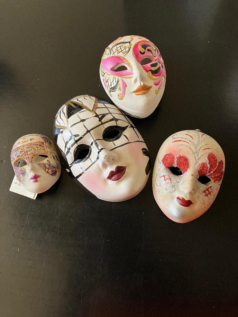 Lot Venetiaanse kleine maskers, Ophalen, Gebruikt