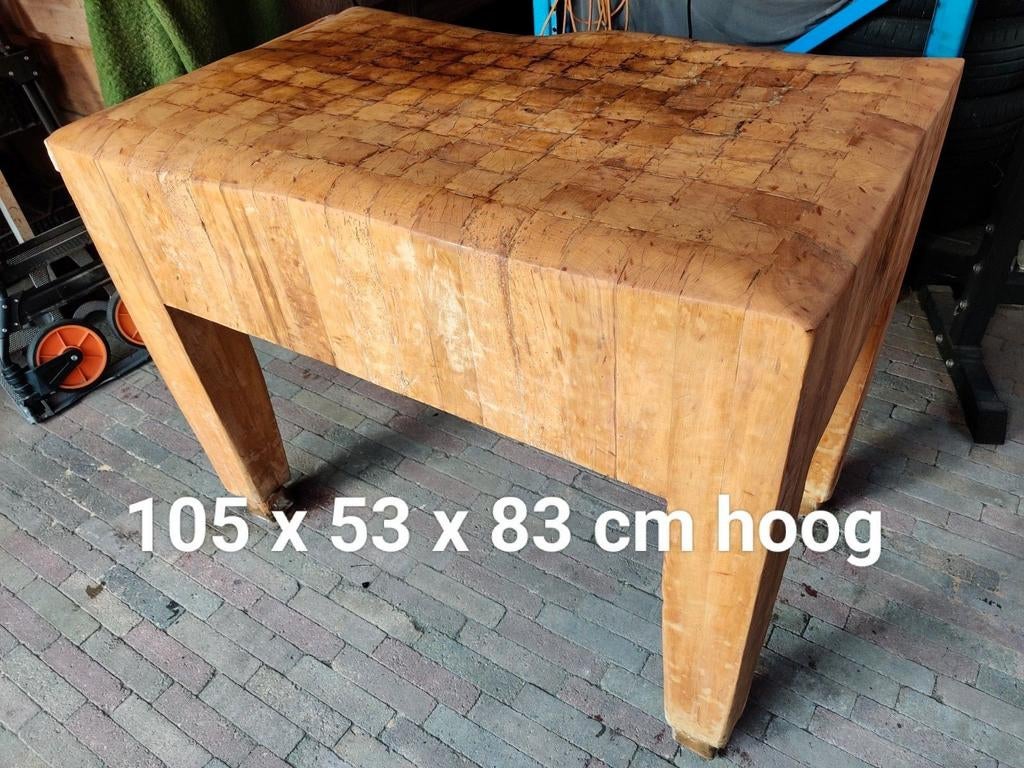 Antieke slagers, beenhouwer tafel, Ophalen