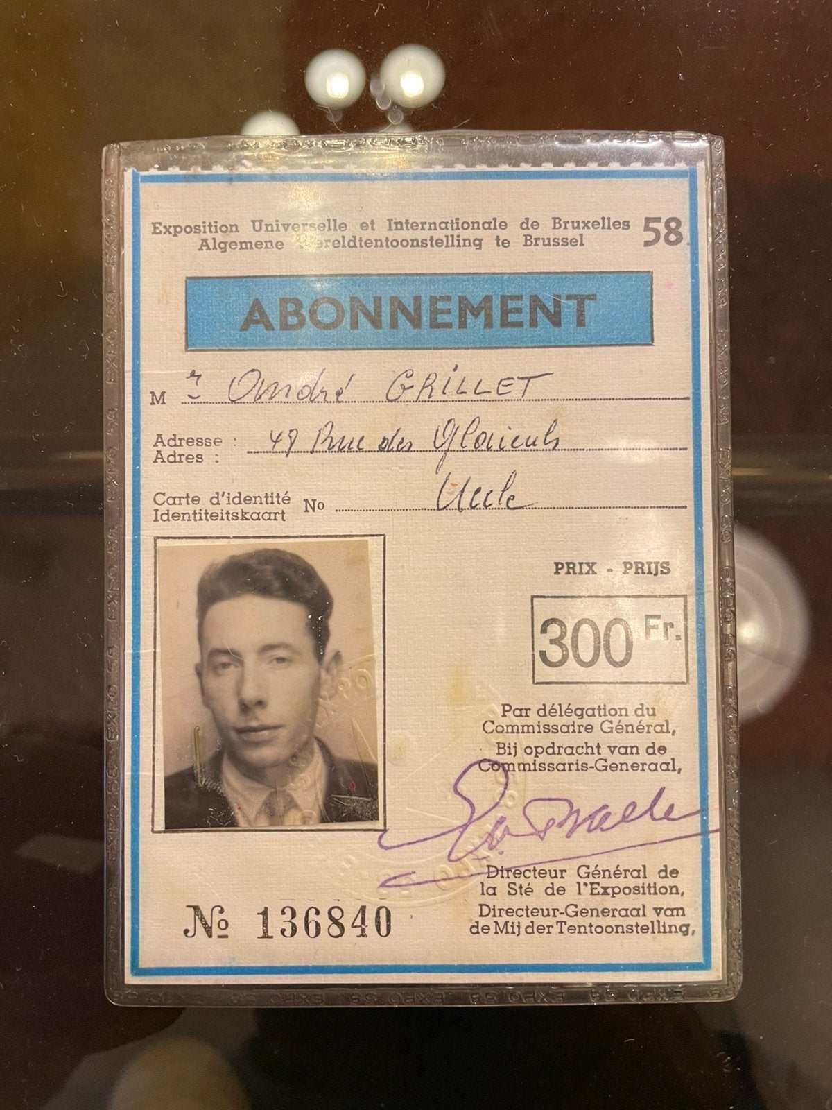 Abonnement Expo 58, Enlèvement ou Envoi