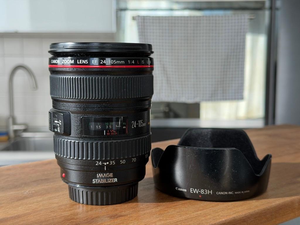 Canon EF 24-105mm F/4L IS USM, Audio, Tv en Foto, Foto | Lenzen en Objectieven, Ophalen, Gebruikt, Standaardlens, Zoom