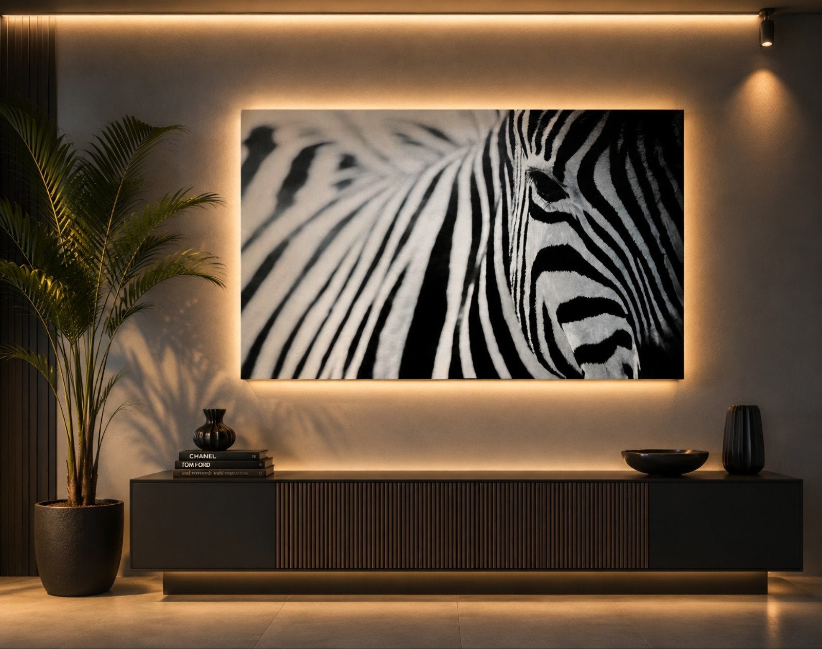 Superbe reproduction sur toile ZÈBRE  PJÄTTERYD, 75 cm ou plus, Comme neuf, Enlèvement, Autres matériaux
