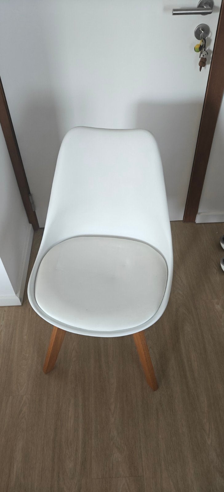 Chaise Scandinave blanche, Maison & Meubles, Chaises, Utilisé, Une, Bois, Blanc, Enlèvement ou Envoi