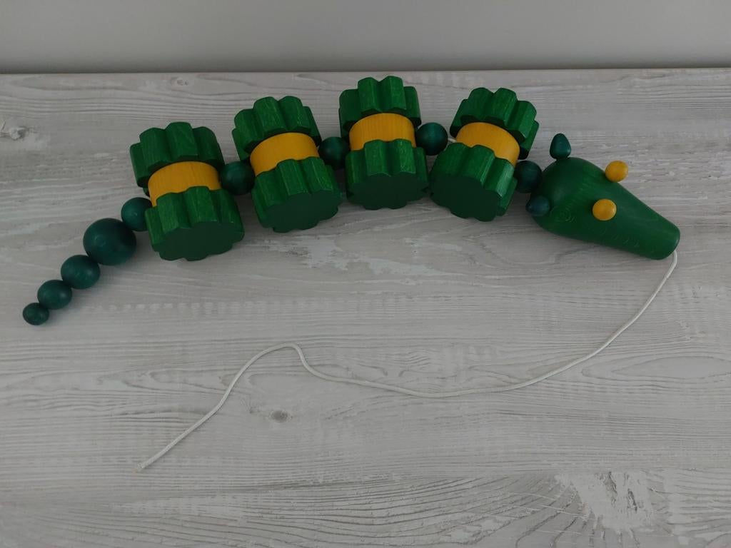 Hout speelgoed krokodil, Ophalen