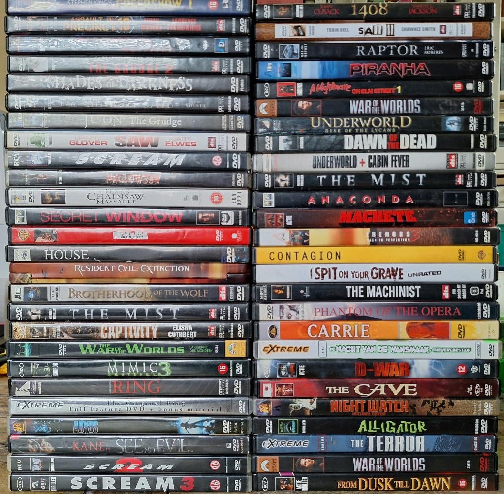 Dvd's Horror Movies - 1,00€ / Nederlandse ondertitels (1), Cd's en Dvd's, Vanaf 12 jaar, Ophalen of Verzenden, Gebruikt, Vampiers of Zombies