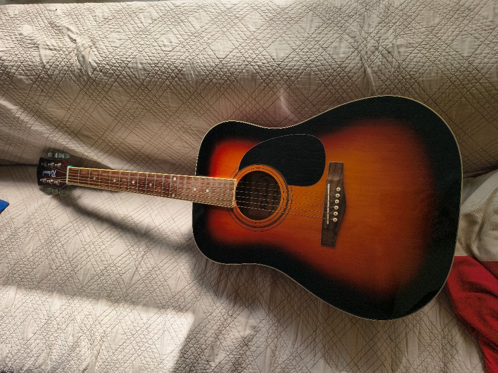 Richwood RD‑12‑SB – Akoestische gitaar, Muziek en Instrumenten, Snaarinstrumenten | Gitaren | Akoestisch, Ophalen, Zo goed als nieuw