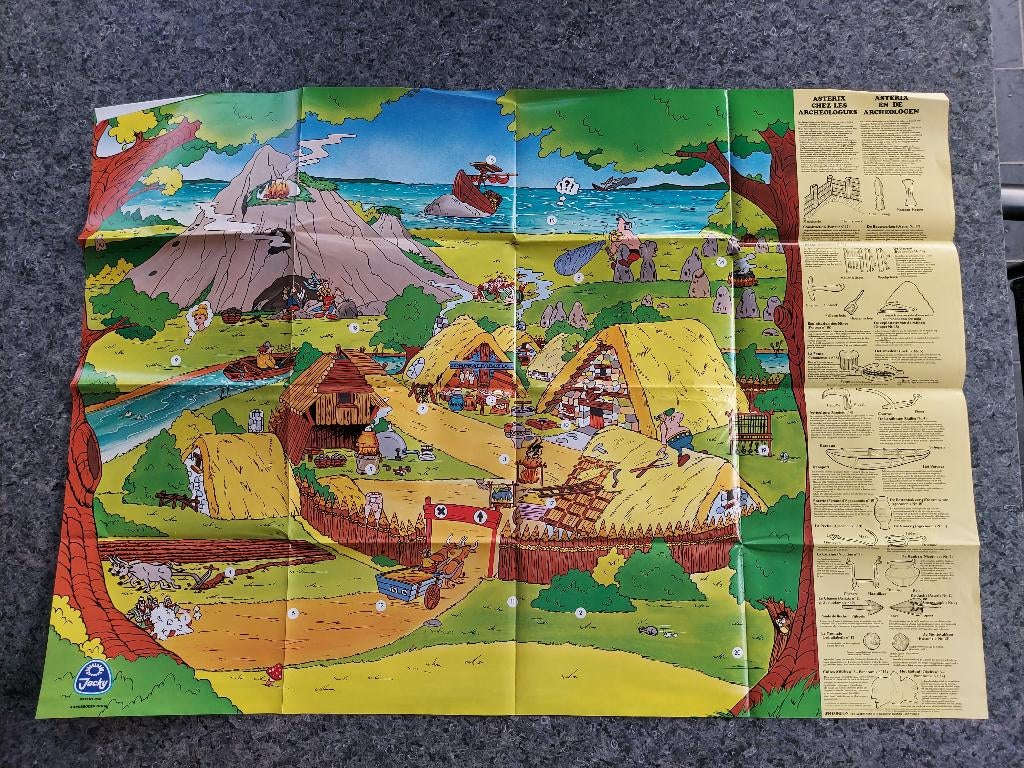 Goscinny Uderzo Jacky - Poster Stickers (1979), Ophalen of Verzenden, Asterix en Obelix, Gebruikt, Plaatje, Poster of Sticker