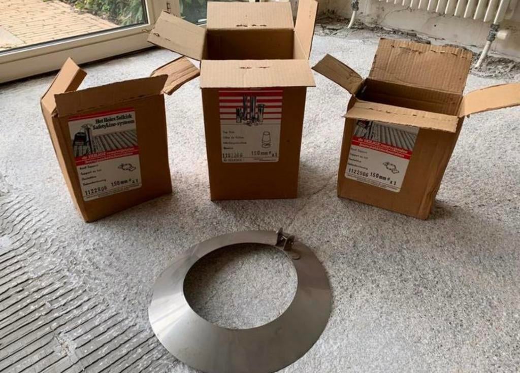 Helex Selkirk SafetyLine RVS Schoorsteenonderdelen 150mm, Ophalen