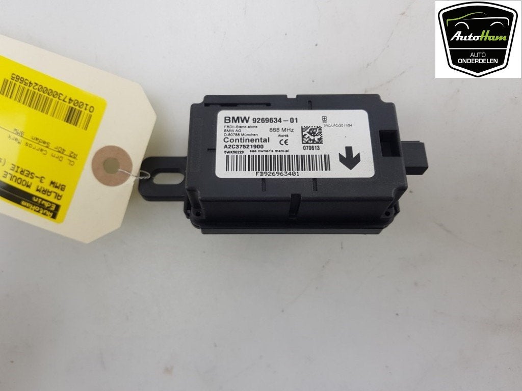 ALARMMODULE BMW 3 serie (F30) (01-2011/10-2018), Gebruikt, BMW, Petuelring 130
80809  München, DE, Bayerische Motoren Werke AG