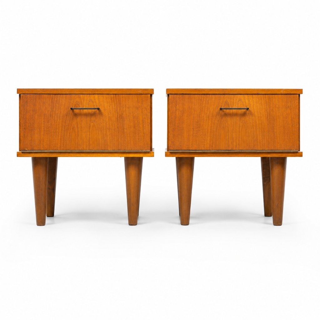 Prachtige set vintage nachtkastjes, Ophalen, Gebruikt, Hout