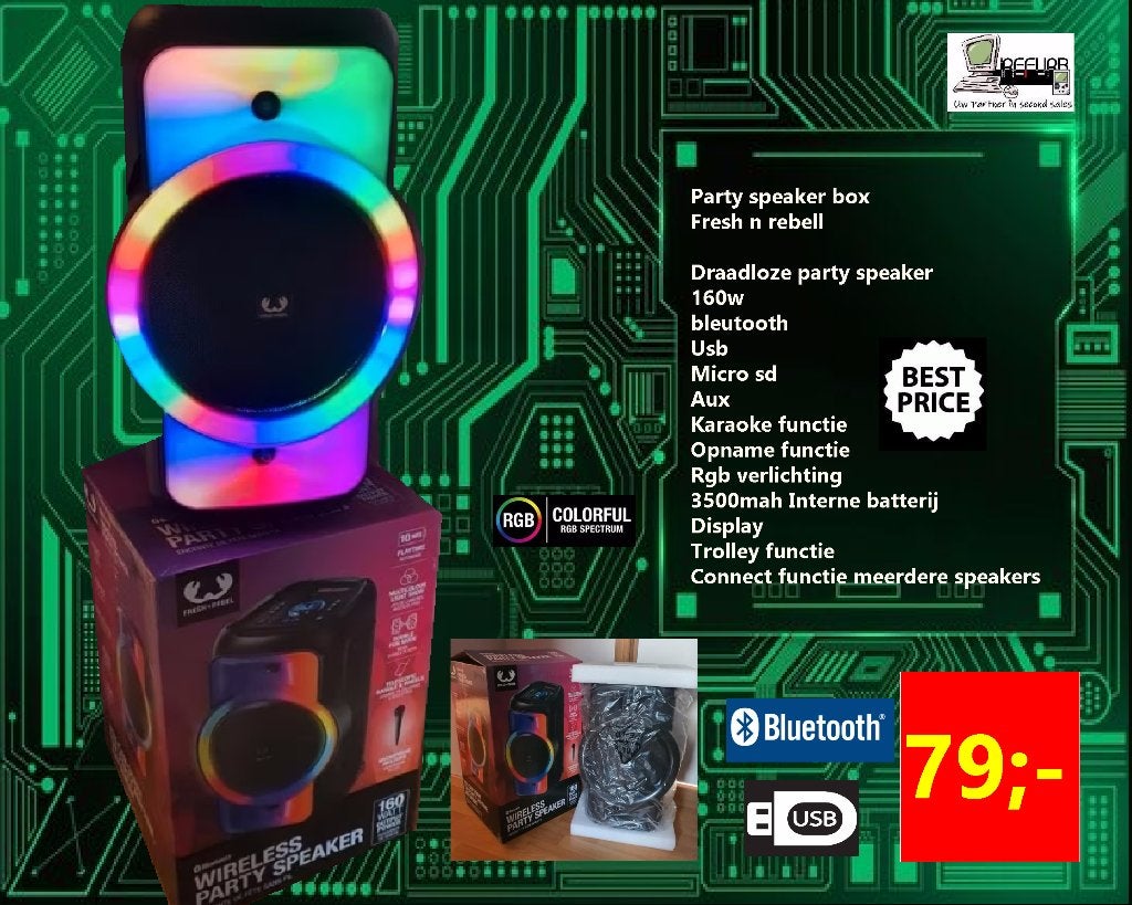 fresh n rebell party speaker 160w, Ophalen, Party speaker