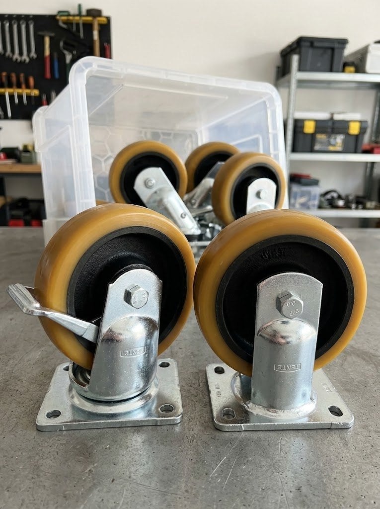 TENTE zwaarlastwielen 160mm - gietijzeren kern - set van 4, Bricolage & Construction, Enlèvement ou Envoi, Neuf
