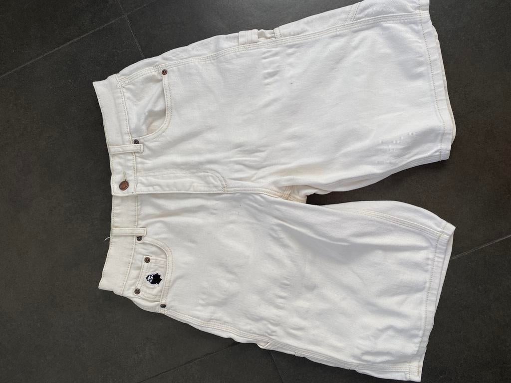 Jeans short NNSNS, Kleding | Heren, Broeken en Pantalons, Ophalen, Zo goed als nieuw, Maat 46 (S) of kleiner, Wit