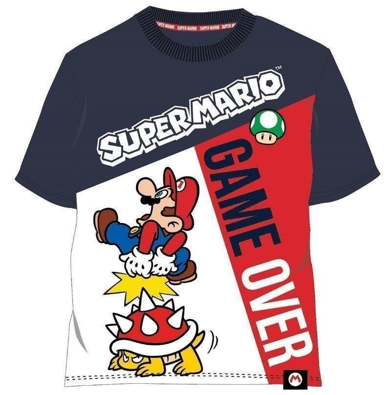 Super Mario T-shirt - Game Over - Mt 98 - 104 - 110 - Katoen, Kinderen en Baby's, Kinderkleding | Maat 104, Super Mario, Nieuw