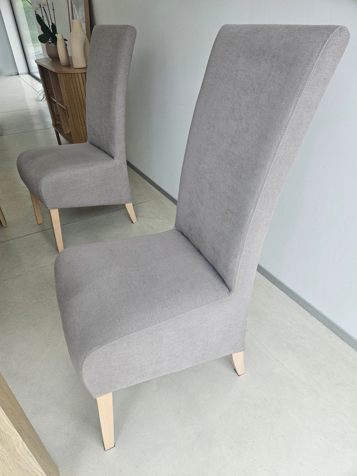 4 grijze eetkamer stoelen, Enlèvement