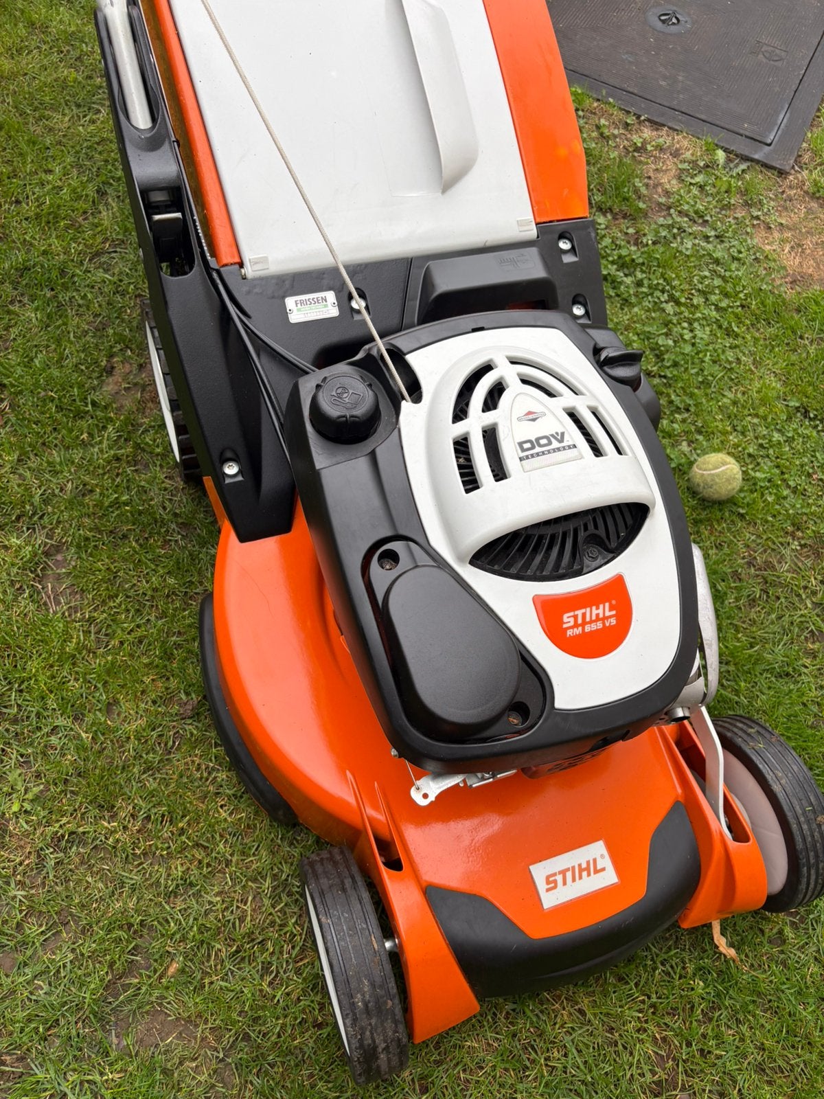 Professioneel stihl rm 655 vs in zeer goede staat, Tondeuse rotative, Tondeuses à gazon à essence, Utilisé, Bac de ramassage