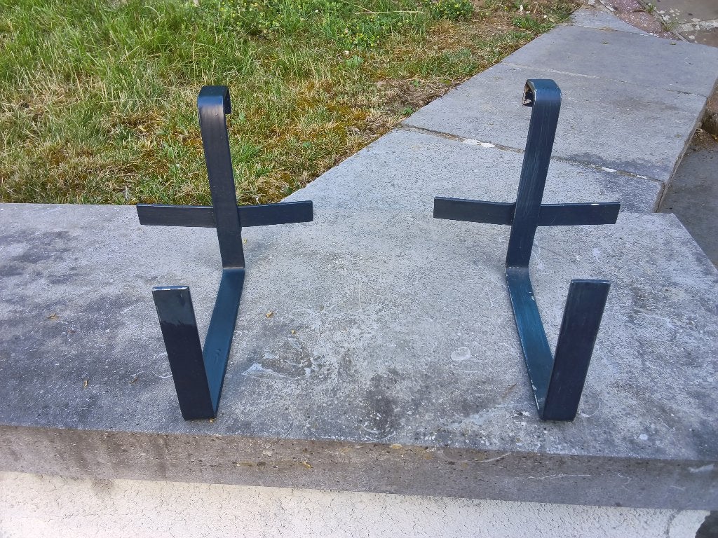 10 supports pour jardinières en inox massif (5 paires), Jardin & Terrasse, Bacs à fleurs & Jardinières, Enlèvement ou Envoi, Utilisé