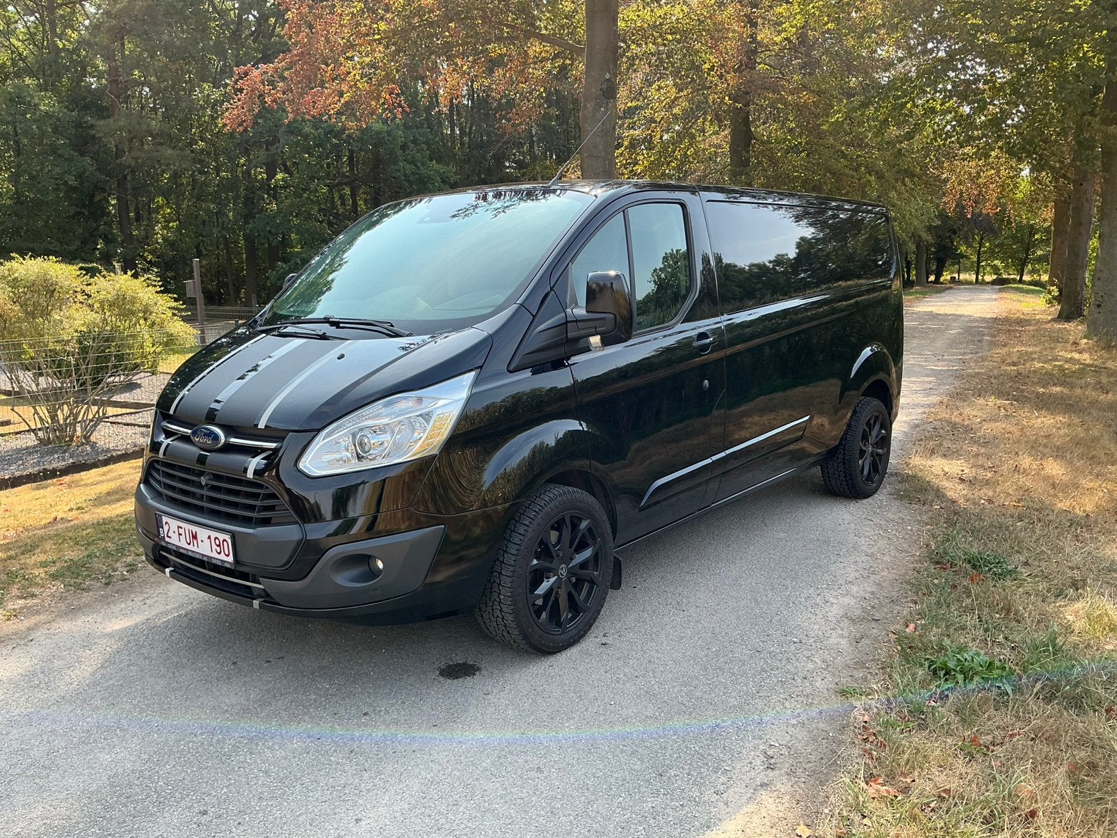 Ford transit custom, Auto's, Zwart, 4 cilinders, Diesel, Particulier
