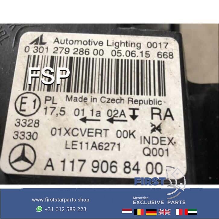 W117 X117 CLA bi xenon LED koplamp links Mercedes orange art, Utilisé, -, -, Enlèvement ou Envoi