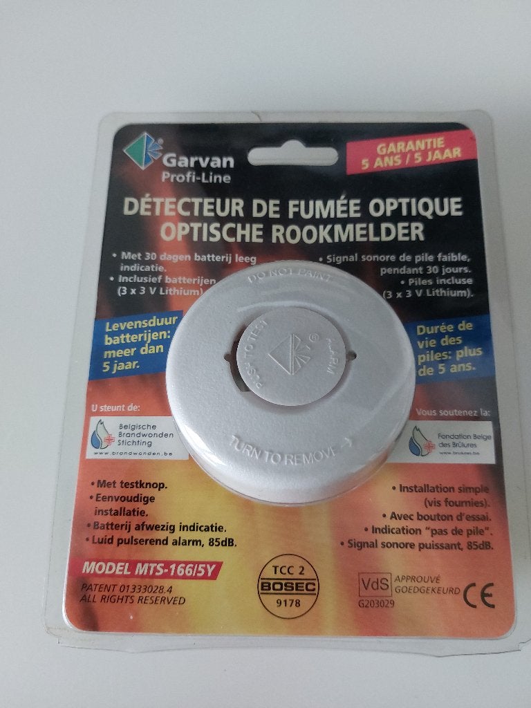 Détecteur de fumée MTS-166/5Y Garvan, Bricolage & Construction, Systèmes d'alarme, Enlèvement ou Envoi, Détecteur, Capteur ou Alarme