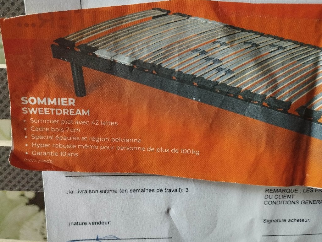 sommier 90x200, Maison & Meubles, Chambre à coucher | Matelas & Sommiers, 90 cm, Enlèvement, Sommier, 200 cm