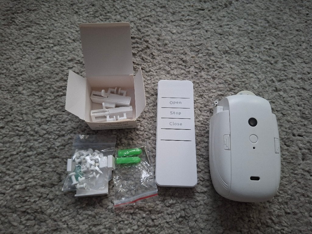 Tuya Smart Curtain Robot (T/U-rail) met afstandsbedienin, Huis en Inrichting, Ophalen of Verzenden, Gebruikt, Wit, Kunststof