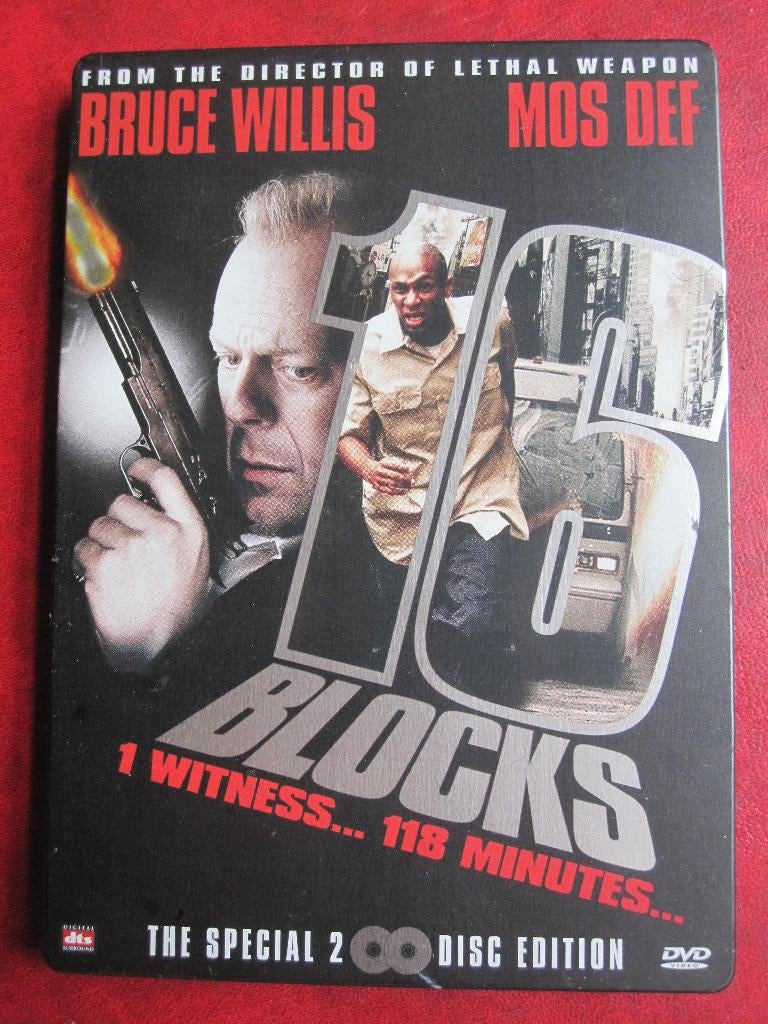 16 Blocks (2006) 2 disc steelbook, Vanaf 12 jaar, Ophalen of Verzenden, Zo goed als nieuw, Actie