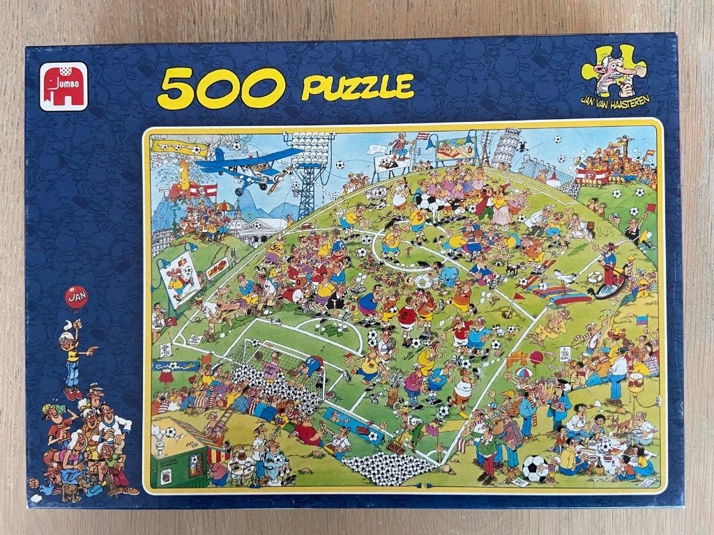 Jan Van Haasteren puzzel 'Voetbal' (500 stukjes), Ophalen, 500 t/m 1500 stukjes, Zo goed als nieuw, Legpuzzel