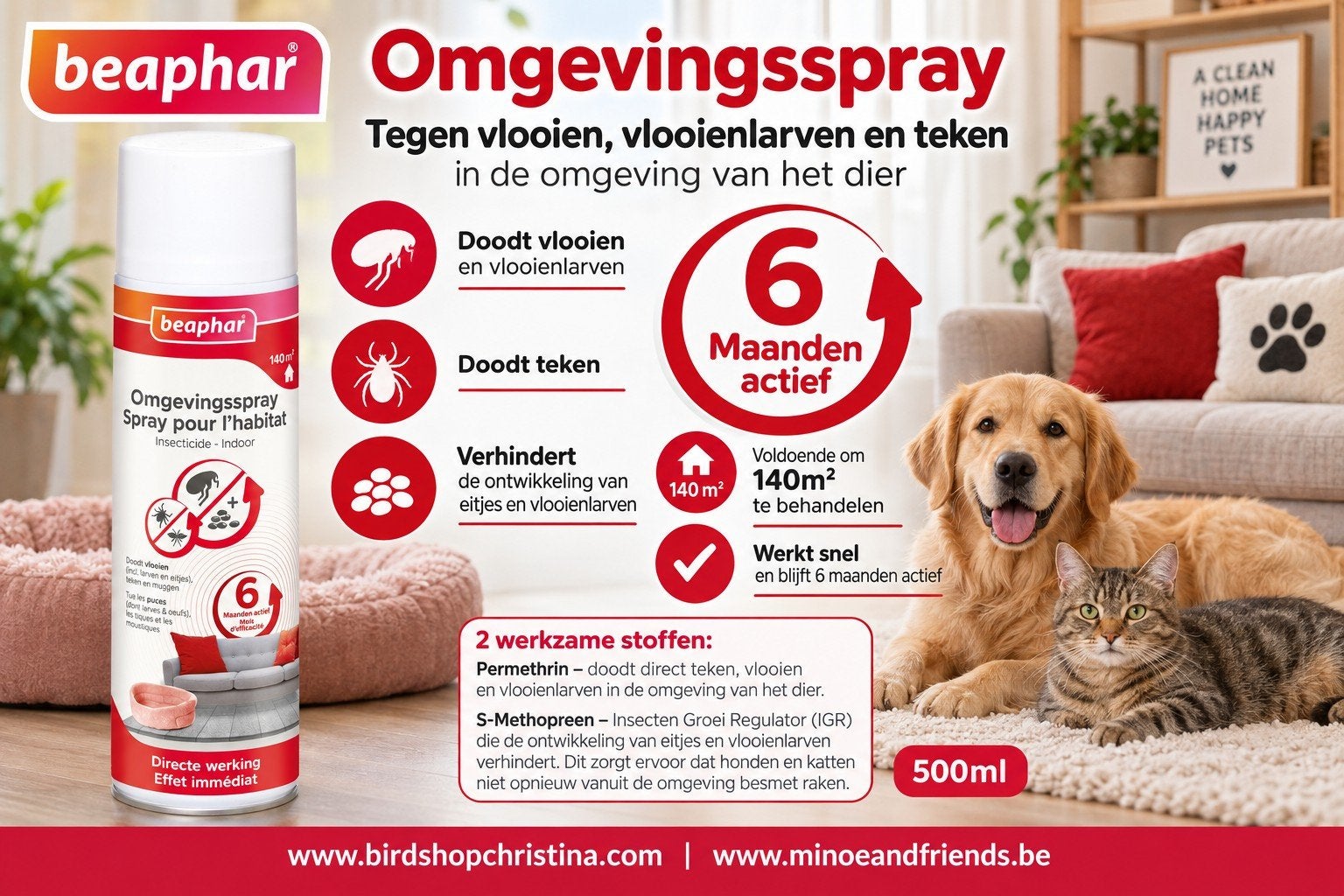 Spray environnemental anti-puces Beaphar, Enlèvement, Neuf