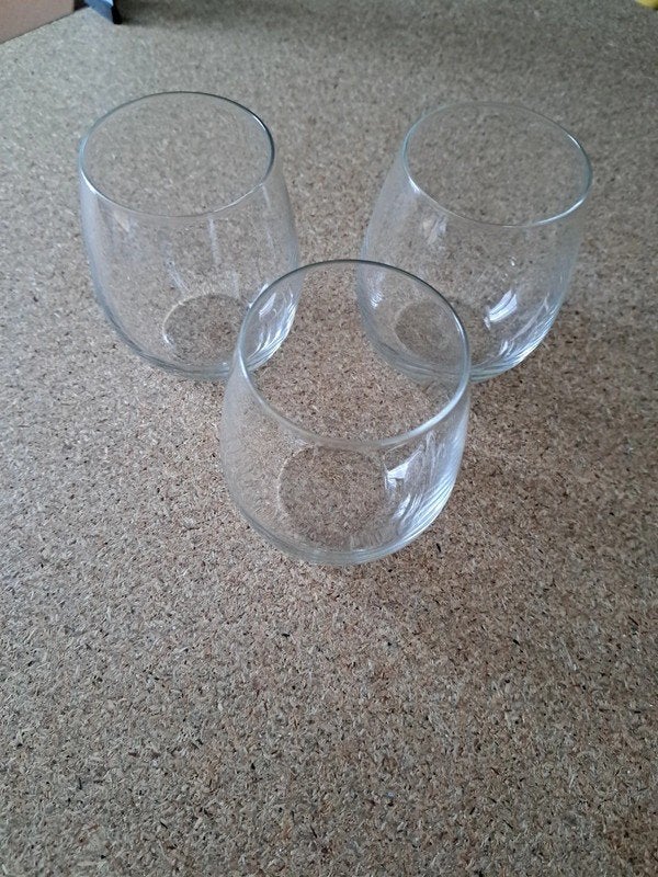 3 waterglazen, Glas of Glazen, Ophalen of Verzenden, Modern, Glas