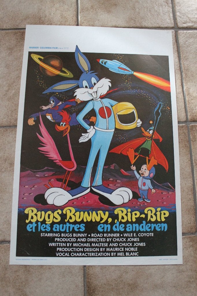 filmaffiche Bugs Bunny filmposter, Collections, Posters & Affiches, Enlèvement ou Envoi, Rectangulaire vertical, A1 jusqu'à A3