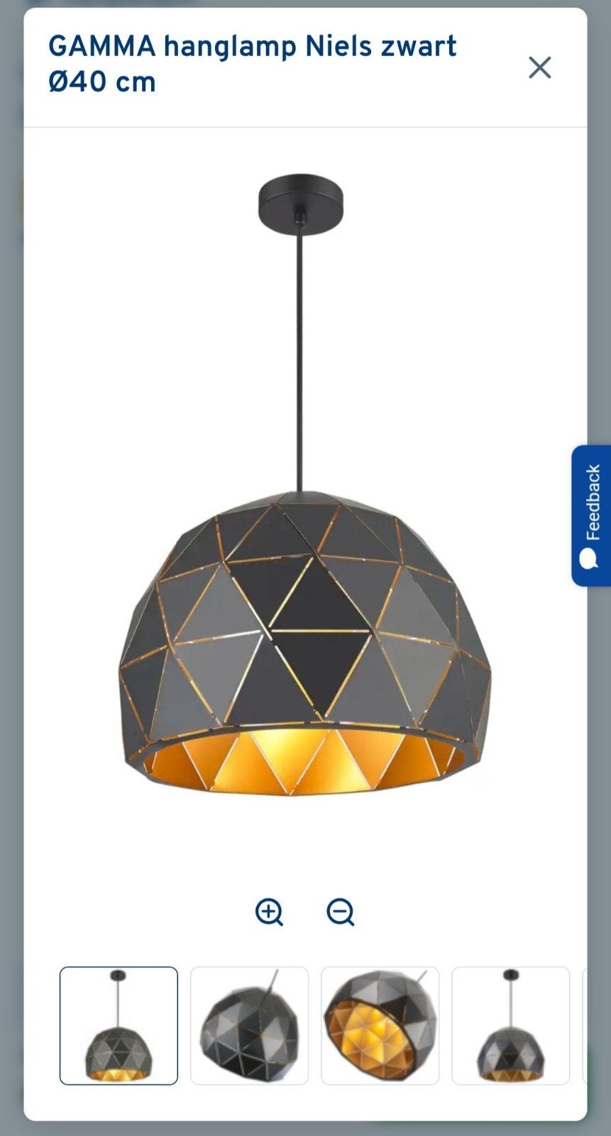 Gamma Hanglamp Niels, Ophalen, Gebruikt, Metaal