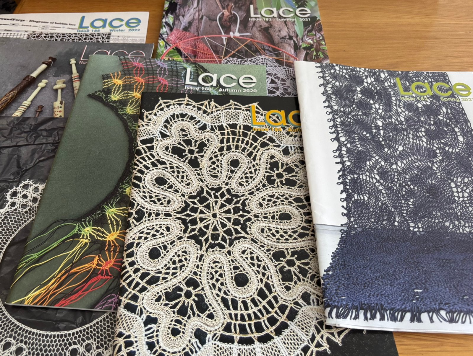 6 Lace magazines, Hobby en Vrije tijd, Kantklossen, Verzenden, Zo goed als nieuw, Patronen