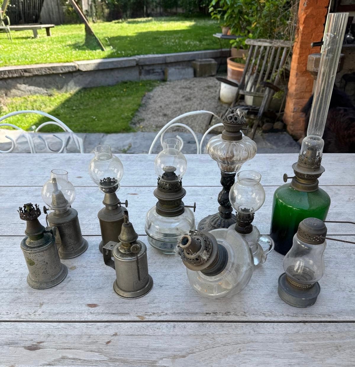Lot d’anciennes lampes à huile, Collections, Enlèvement, Maison et Meubles