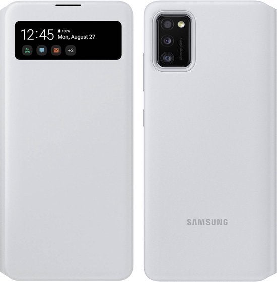 Samsung Galaxy A41 Hoesje S-View Wallet Cover Wit, Telecommunicatie, Ophalen of Verzenden, Nieuw, Hoesje of Tasje