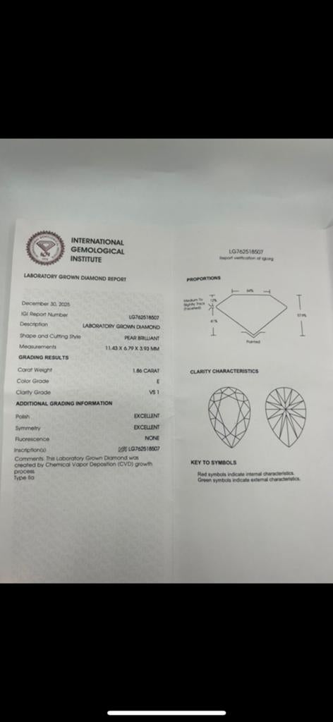 Verlovingsring met lab grown diamanten, Ophalen, Nieuw
