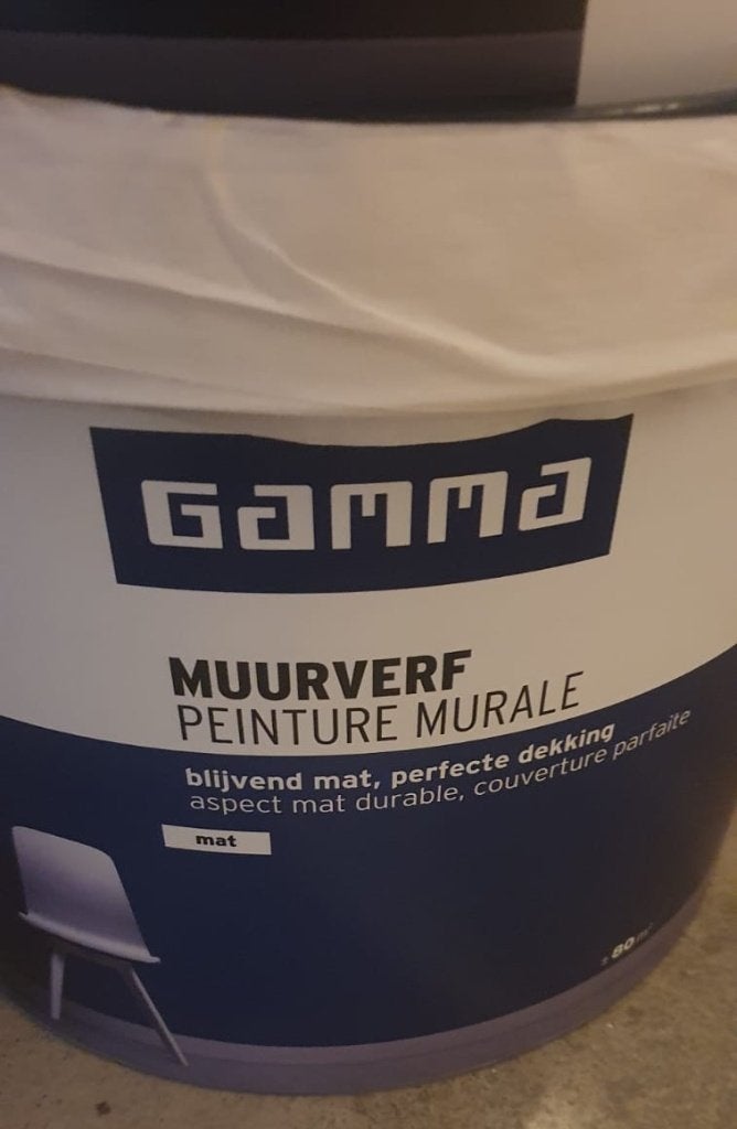 Gamma Muurverf Mat Lichtgrijs 20L, Doe-het-zelf en Bouw, Verf, Beits en Lak, Ophalen, Nieuw, Verf, 20 liter of meer