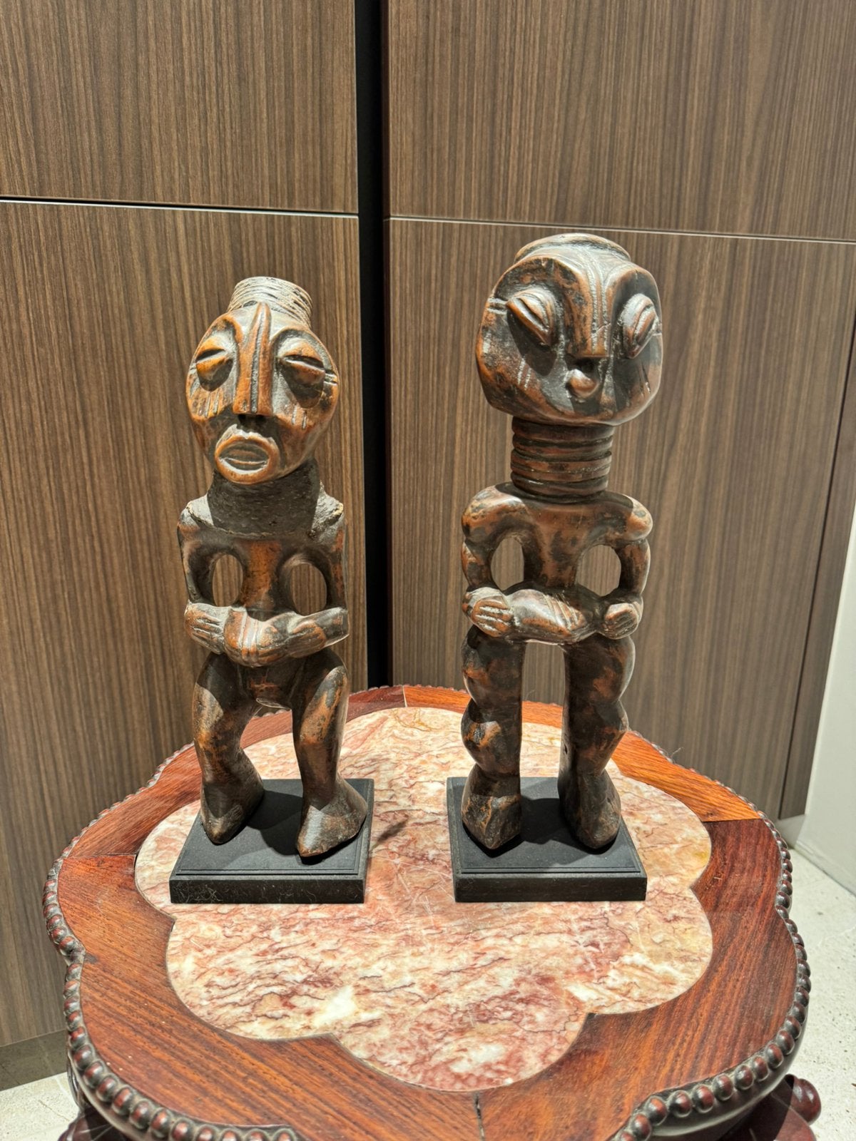 Twee Afrikaanse beelden, Ophalen of Verzenden, Hout