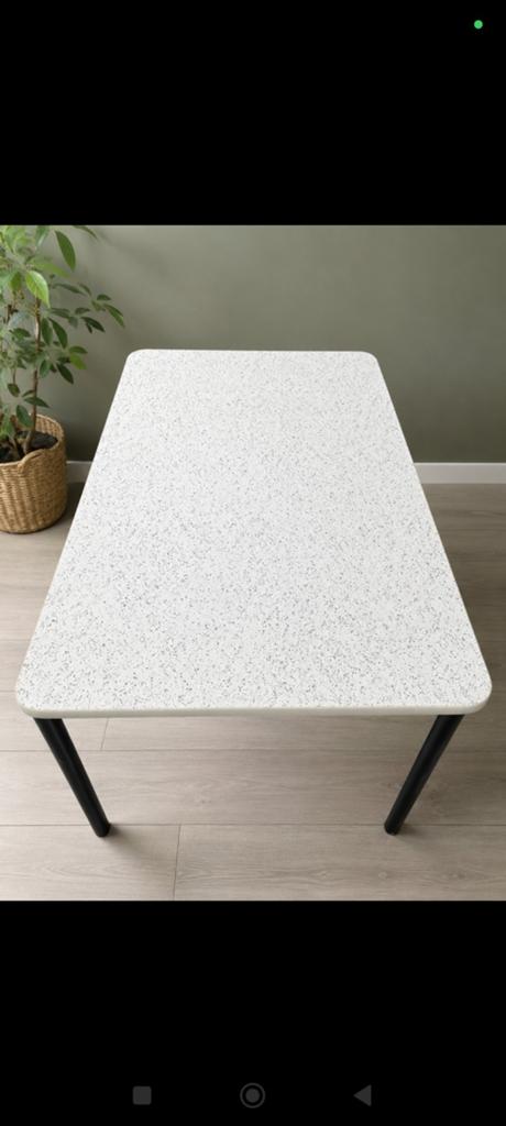 Table  blanche 120cm/80cm, Maison & Meubles, Enlèvement
