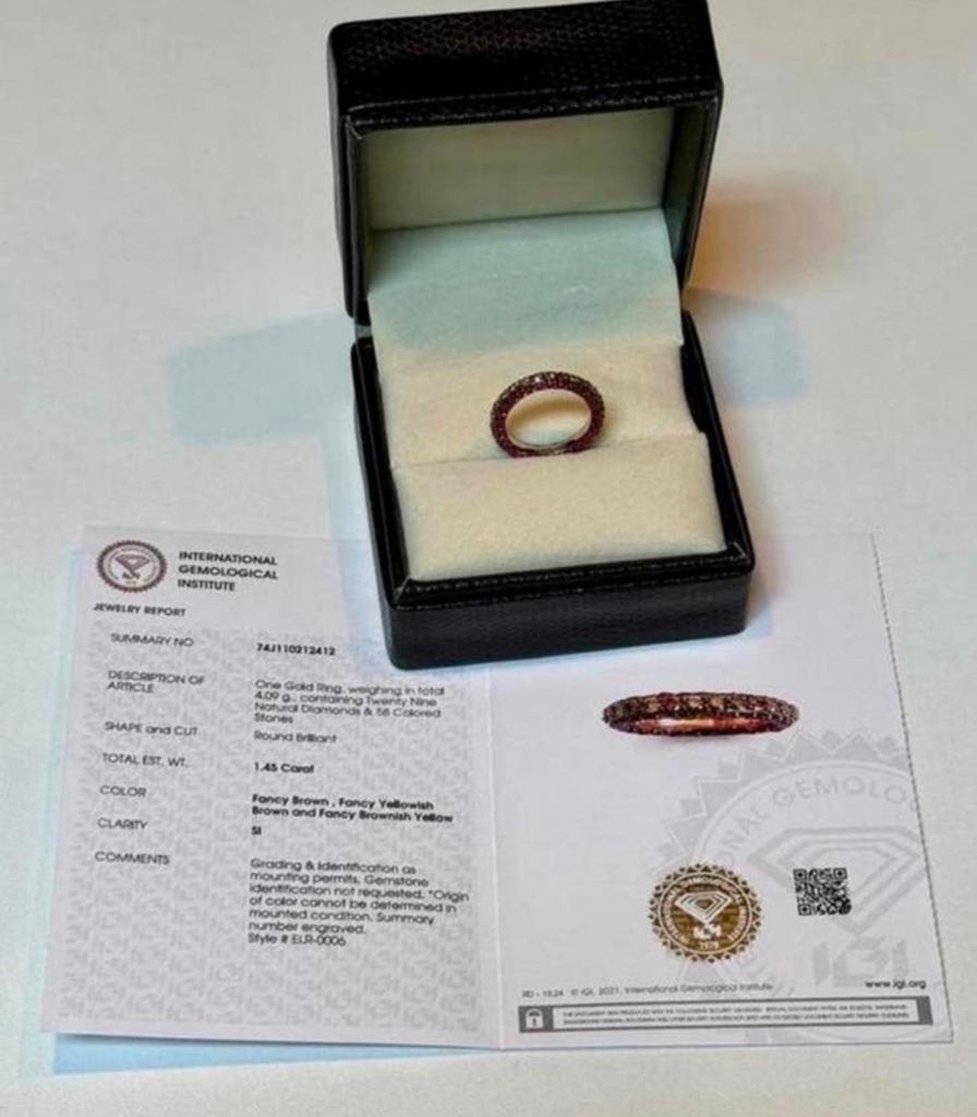Gouden ring met natuurlijke diamant en robijnen 4.54 caraat!, Handtassen en Accessoires, Ringen, Nieuw, Ophalen of Verzenden, 17 tot 18