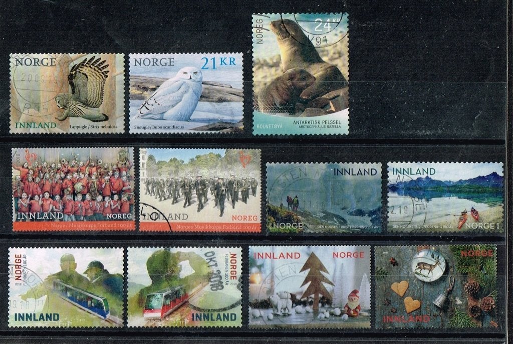 Timbres-poste de Norvège - K 5514 - divers 2018, Timbres & Monnaies, Timbres | Europe | Scandinavie, Envoi, Norvège, Affranchi