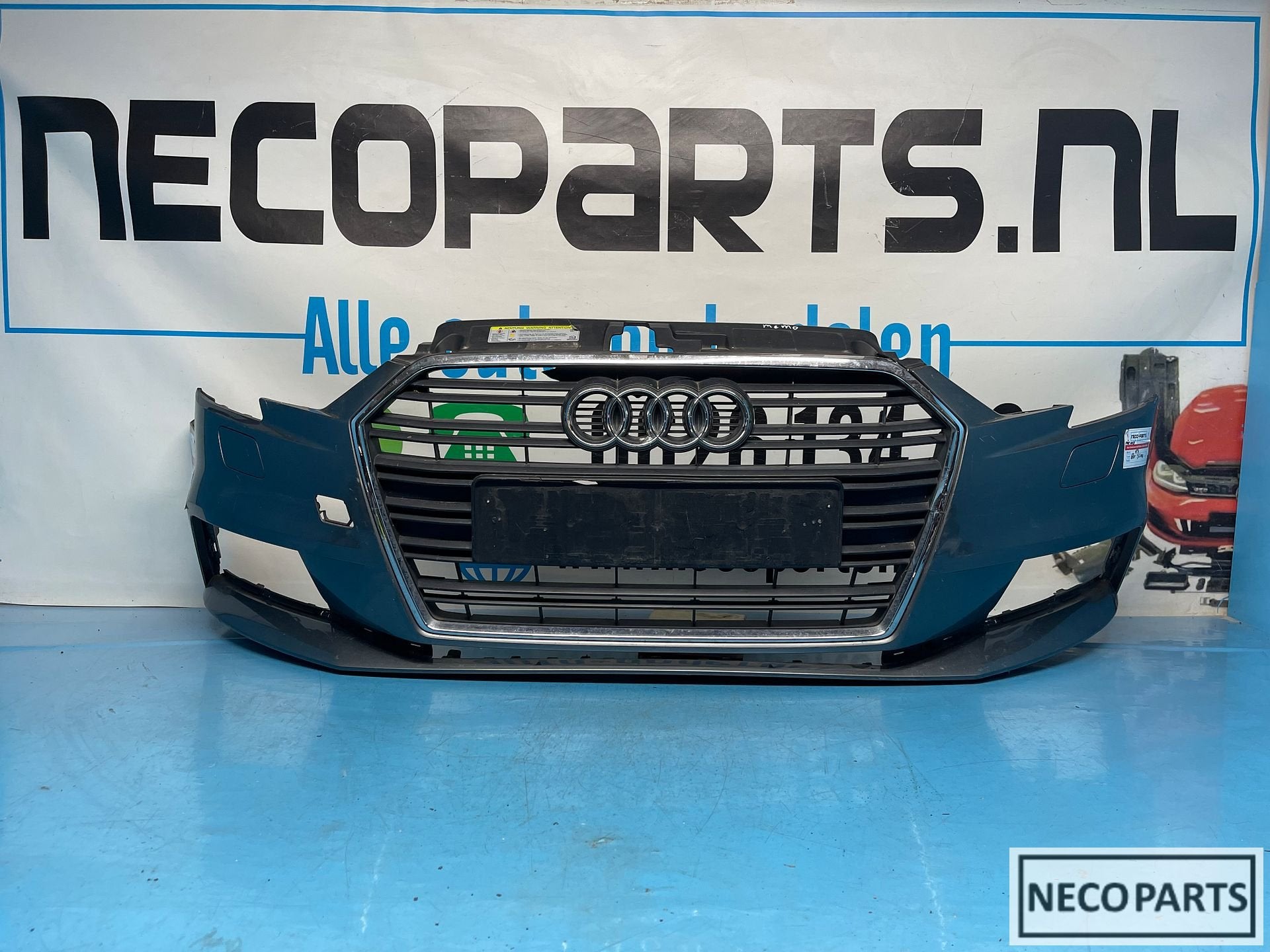 AUDI A3 S-LINE VOORBUMPER BUMPER ORIGINEEL ALLES LEVERBAAR, Arrière, -, Haillon arrière, Audi
