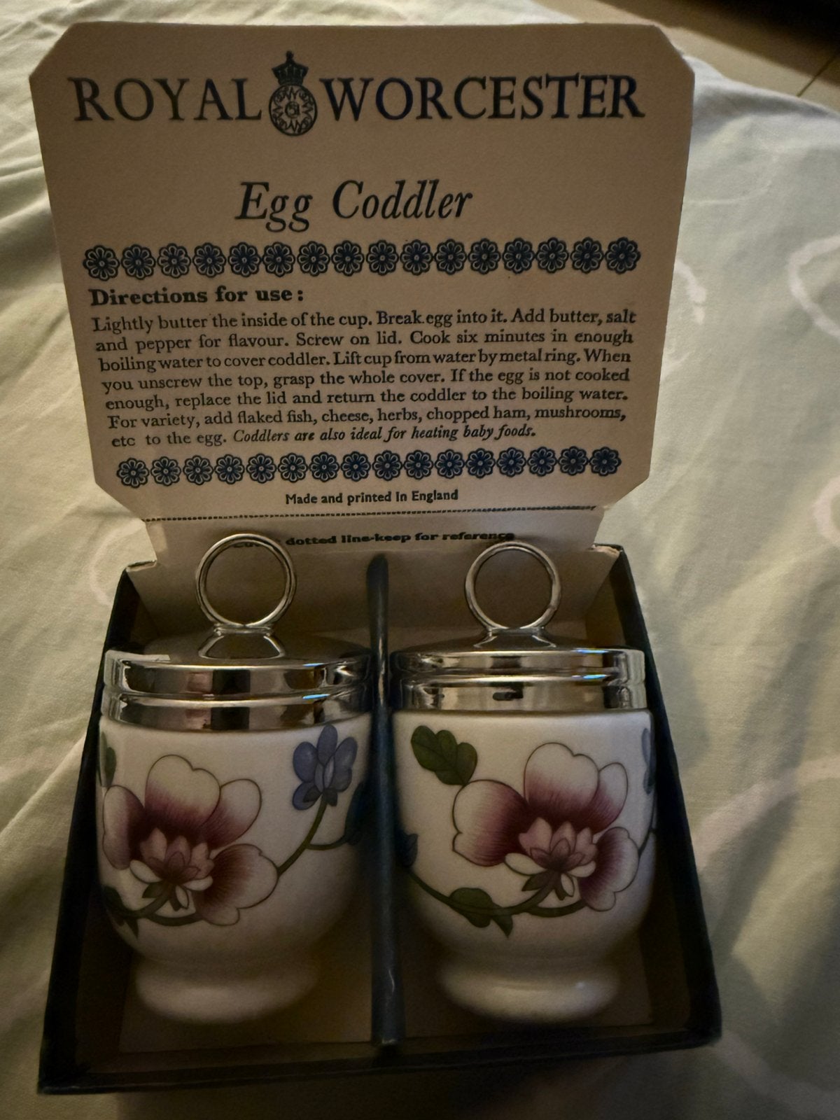 Coddlers à œufs Royal Worcester —, Enlèvement ou Envoi, Comme neuf, Porcelaine