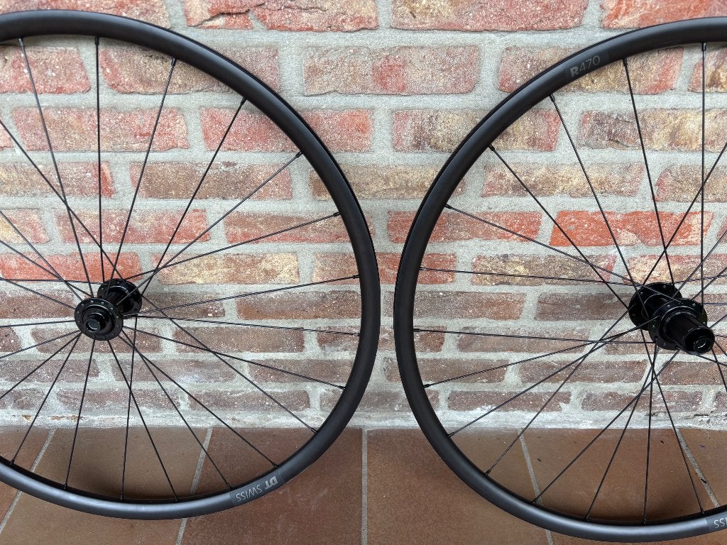Set DTSwiss R470 wielen, Fietsen en Brommers, Fietsonderdelen, Aluminium, Racefiets, Ophalen, Wiel