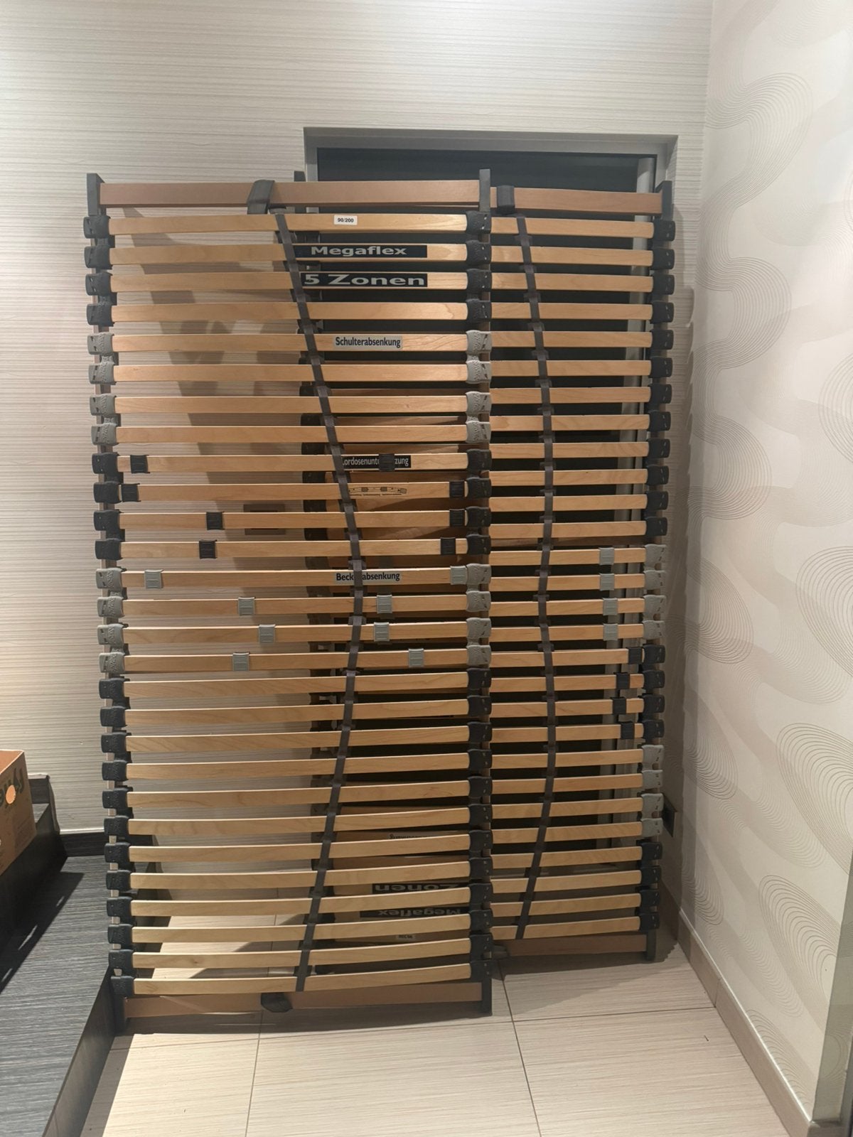 2x Megaflex Comfort Lattenbodem (5 Zones) – 90x200 cm –, Huis en Inrichting, Slaapkamer | Matrassen en Bedbodems, Ophalen, 90 cm