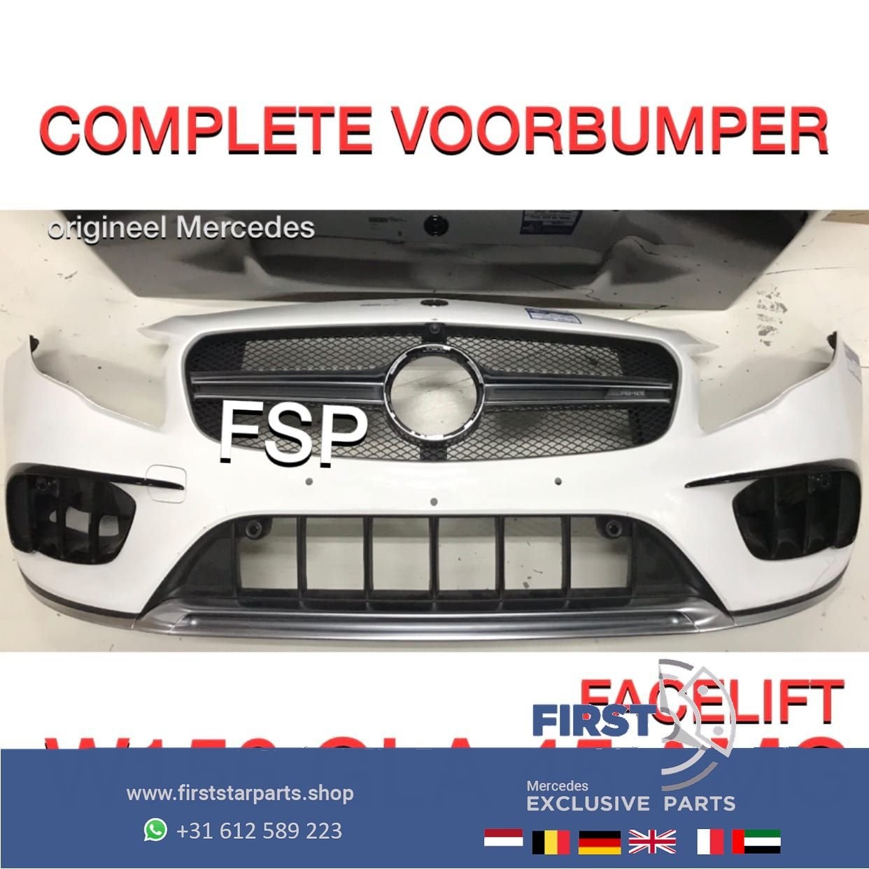 W156 Facelift GLA 45 AMG Voorbumper GL45 BUMPER COMPLEET Mer, Utilisé, -, Avant, -
